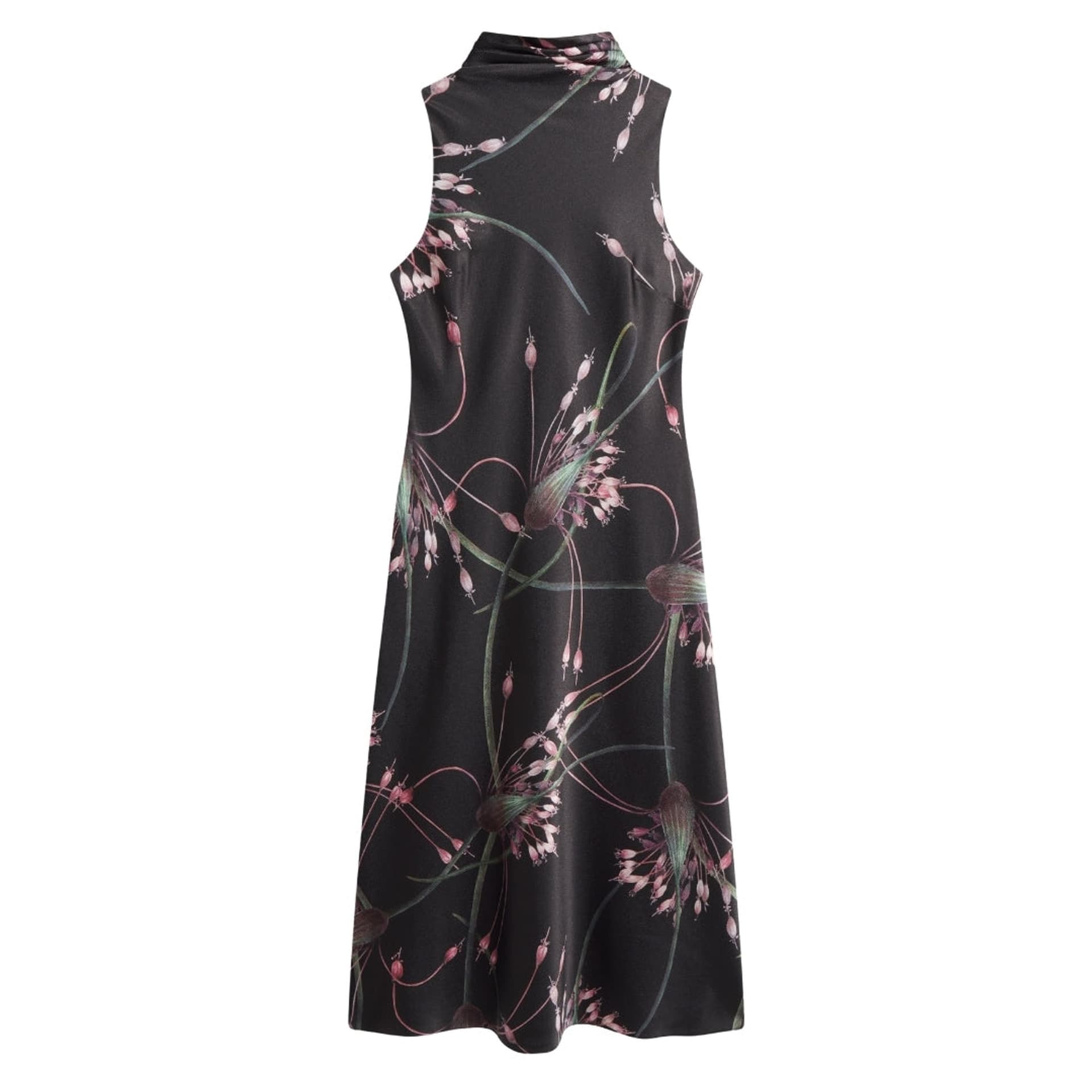 Ted Baker Ted Baker Women's Antua Sleeveless Turtleneck Regular Fit Midi Dress in Dark Grey
