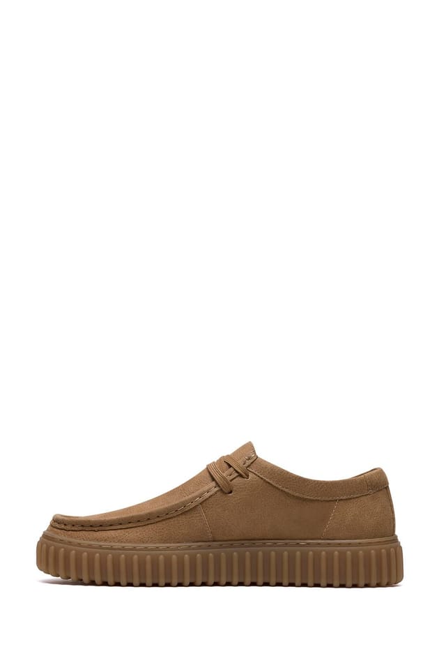 Clarks Originals Clarks Originals Men's Torhill Lo Leather Shoes - Dark Sand in Tan - 3