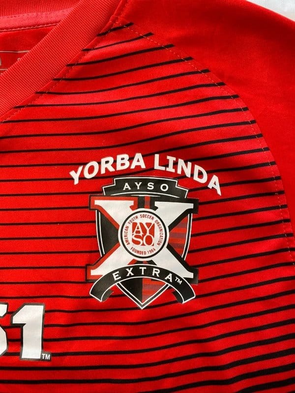 Nike Yorba Linda AYSO Extra Soccer Jersey #4 Youth Large Red