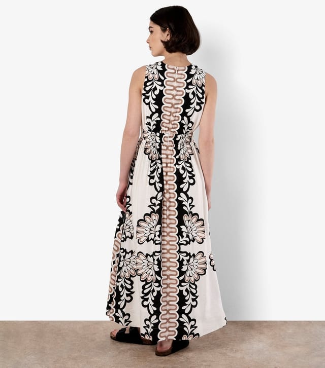 Apricot Women's White Mirror Floral Print Maxi Dress Apricot New Look - 3