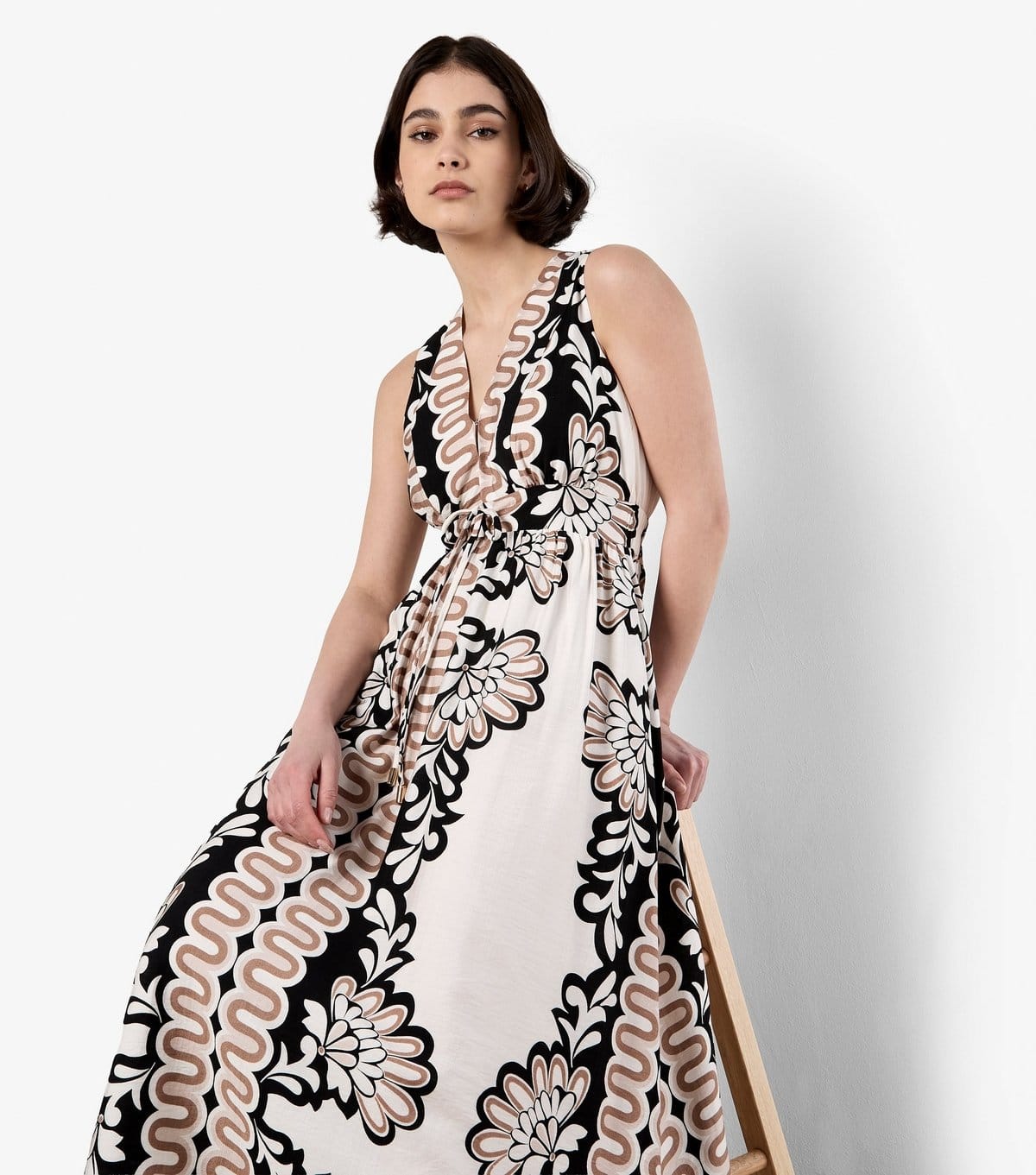 Apricot Women's White Mirror Floral Print Maxi Dress Apricot New Look - 4