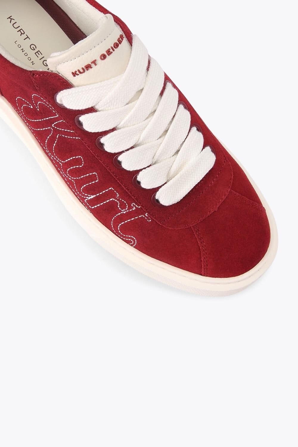 Kurt Geiger London Kurt Geiger London Men's 'Albion Retro' Suede Trainers in Red - 4