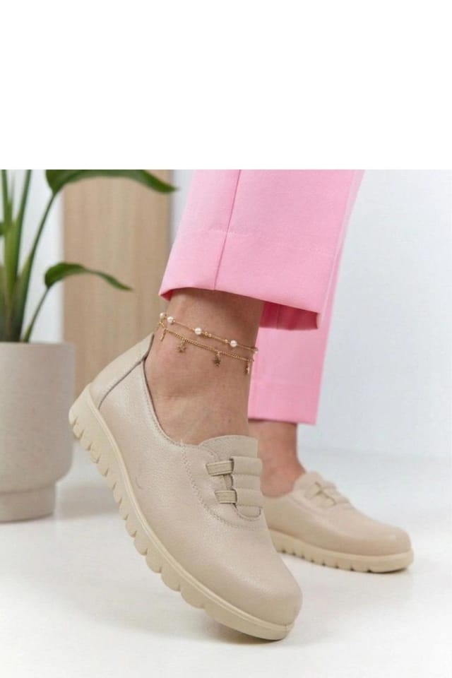 Love Lace Love Lace Women's Comfort Low Wedge Slip On Round Toe Everyday Shoes For Work in Beige - 3