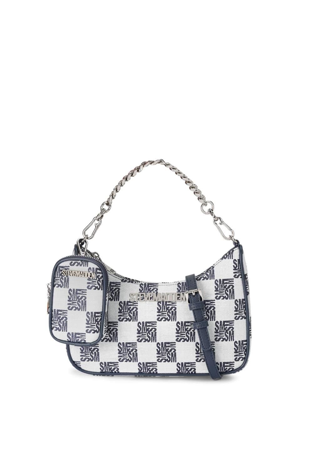 Steve Madden Steve Madden Blue White Checkered Handbag