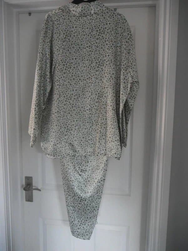 Marlon Marlon Pyjamas Ladies Size 14-16 Green Floral Retro Lounge Set PJs Trousers New