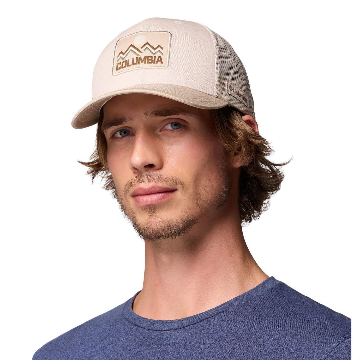Columbia Columbia Men's Logo Mesh Trucker Cap in Stone