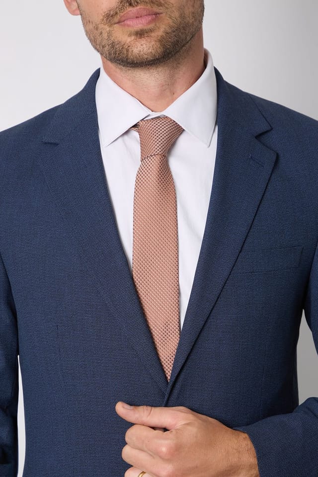 Burton Burton Men's Light Brown Textured Tie - 2