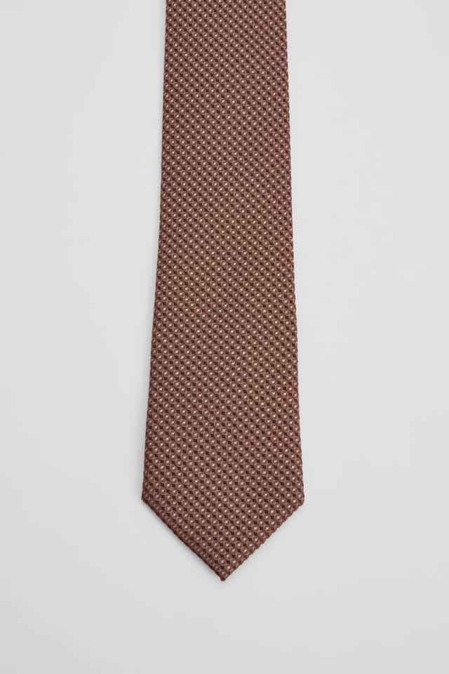 Burton Burton Men's Light Brown Textured Tie - 3