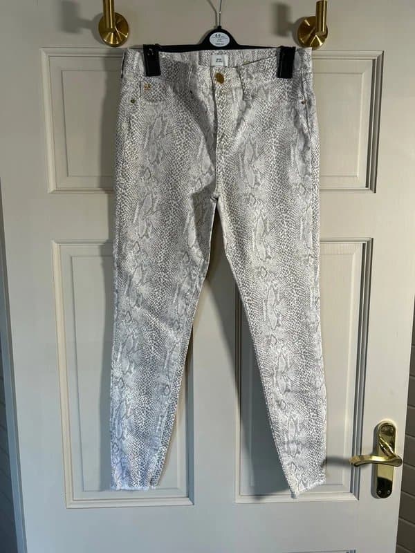 River Island River island snake print skinny jeans size 10