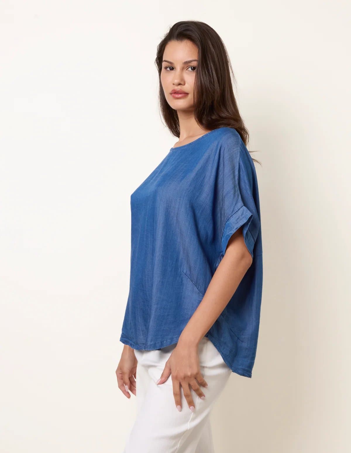 Blue Vanilla Mid Denim Wash Top