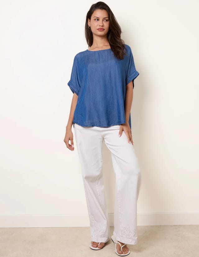 Blue Vanilla Mid Denim Wash Top - 2