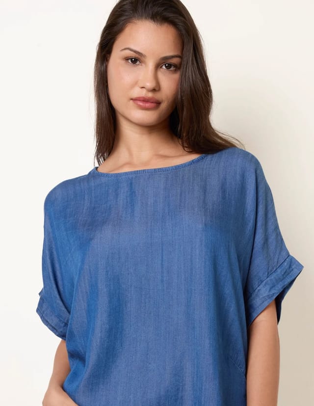 Blue Vanilla Mid Denim Wash Top - 3