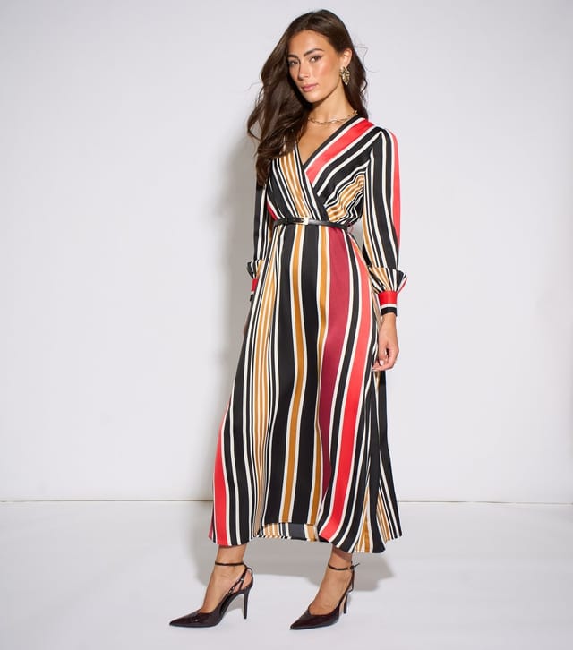 Gini London Women's Multicolour Satin Midaxi Dress Gini London New Look - 3