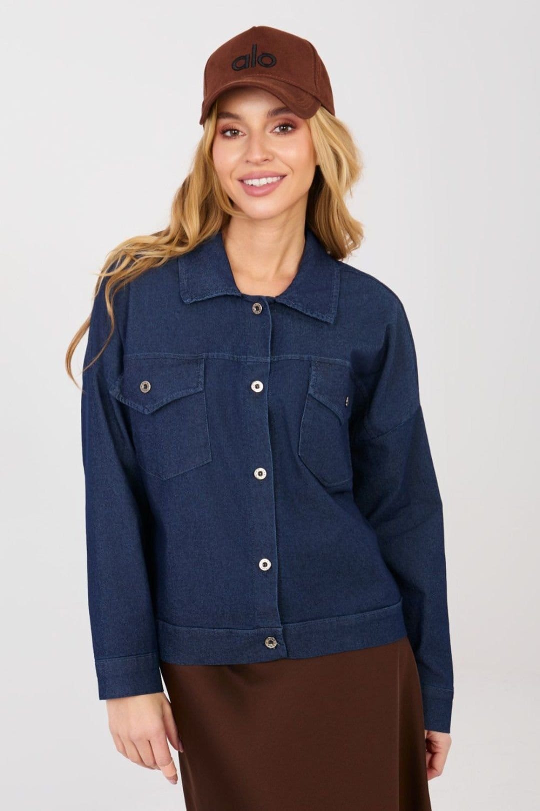 Love Lace Love Lace Women's Classic Button Denim Jacket for Everyday Wear in Blue - 4
