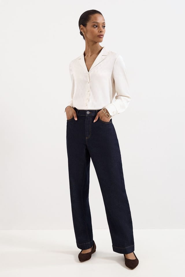 Phase Eight Phase Eight Women's Lexi Long Denim Jean in Dark Navy - 3