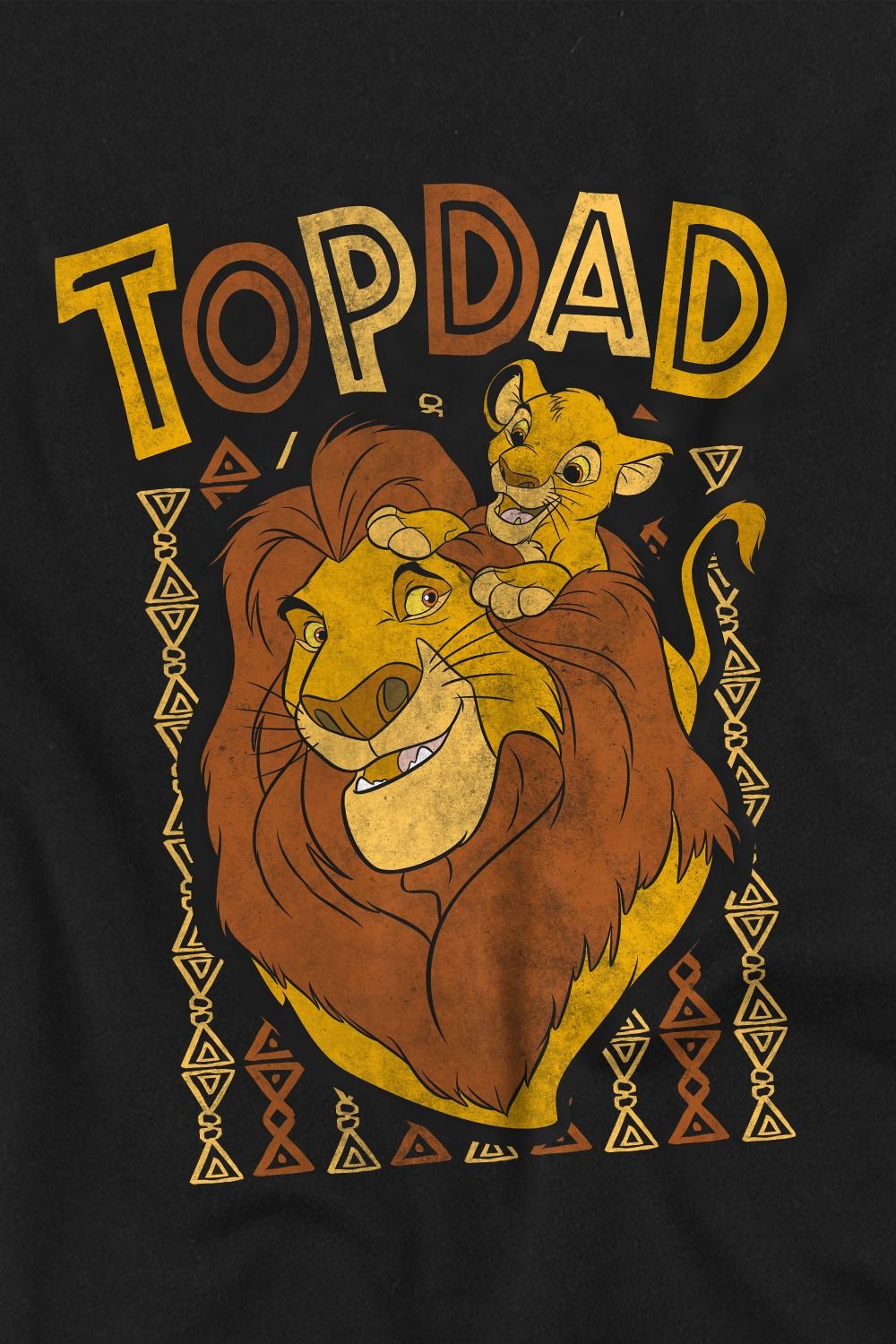 Lion King Lion King Men's The Father'S Day Mufasa Top Dad T-Shirt Black - 3
