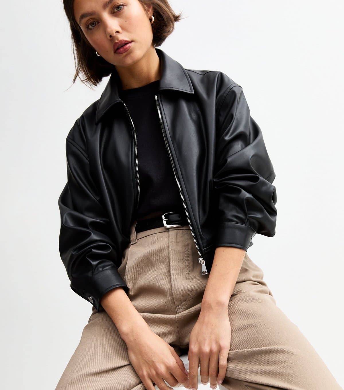 New Look New Look Mink Belted Tapered Trousers