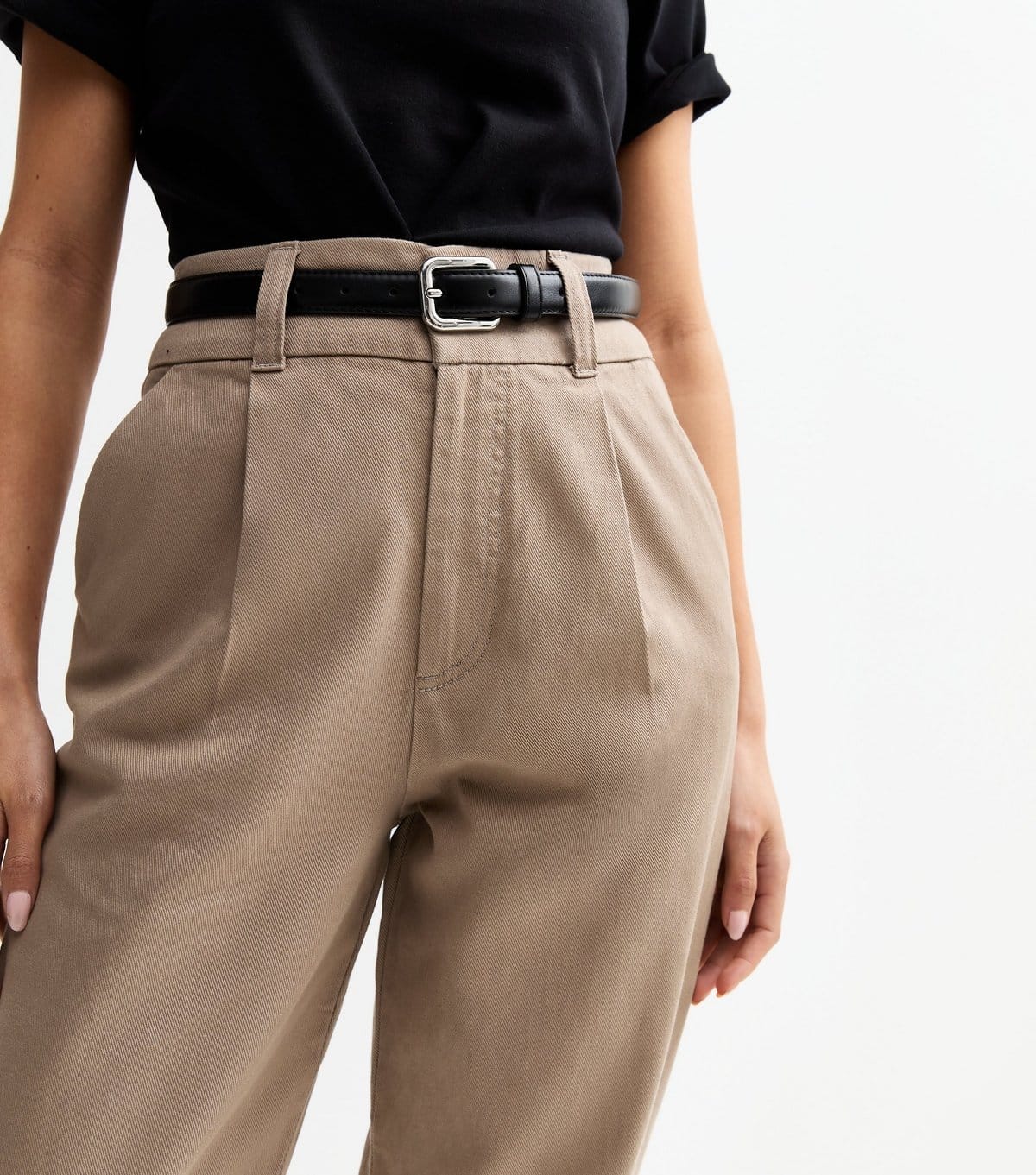 New Look Women's Mink Belted Tapered Trousers New Look - 4