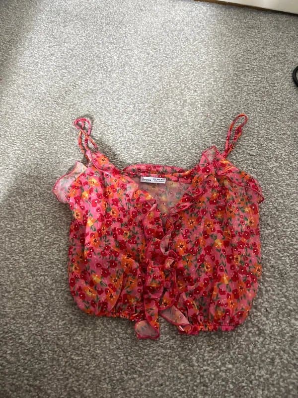 Bershka pink summer top