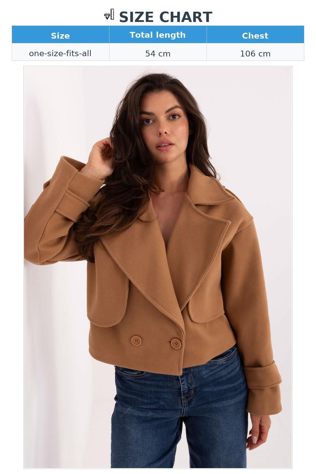 Love Lace Love Lace Women's Short Double Breasted Trench Coat Lightweight in Brown - 4