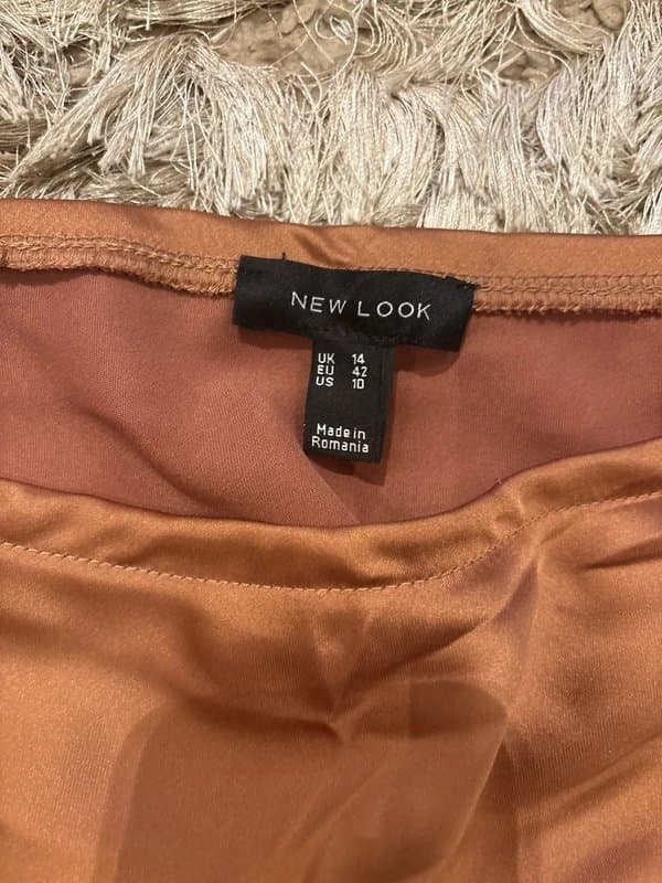 New Look New look orange silk maxi skirt