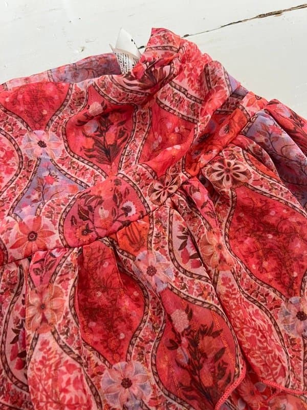 Missguided Missguided red purple paisley mini skirt