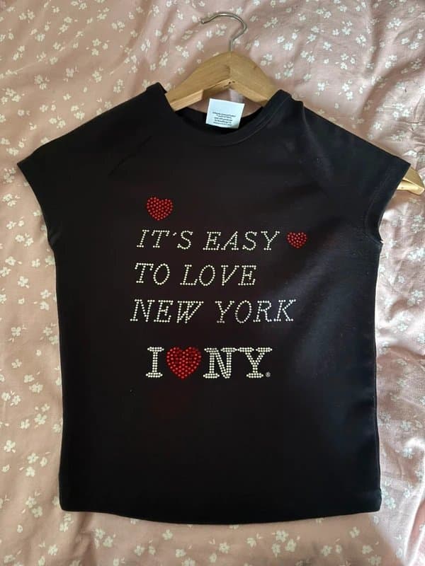 Bershka Bershka X i luv NY sequin top