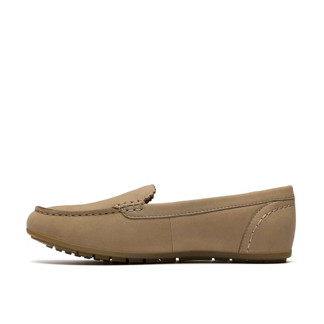 Clarks Clarks Women's Elliotte Step Taupe Nubuck Loafers, Slip Ons, Moccasins in Beige - 2