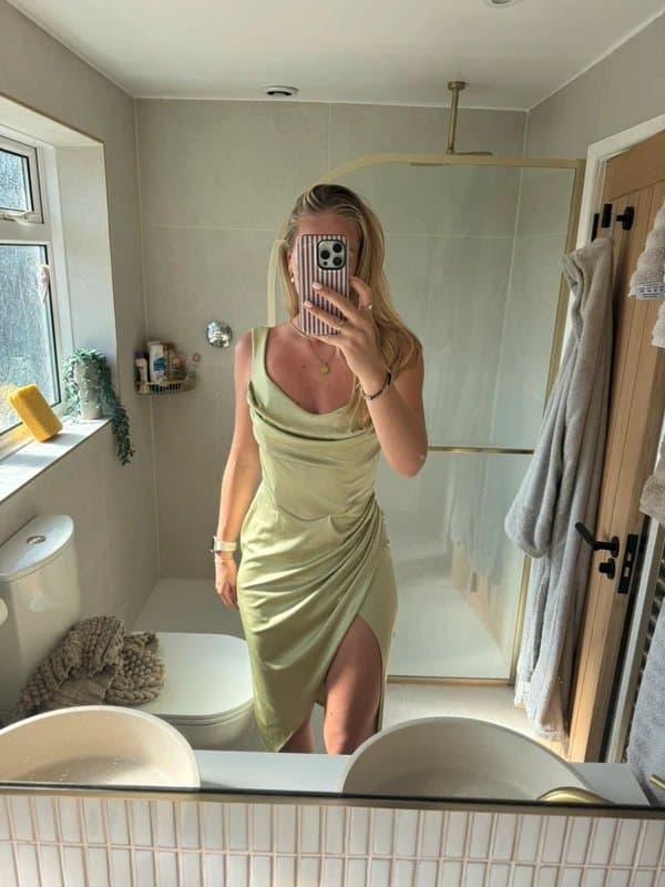 ASOS ASOS satin drape corset dress