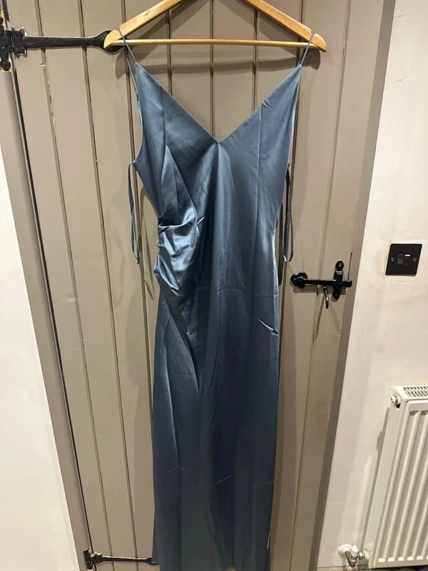 ASOS ASOS edition blue satin dress with slit