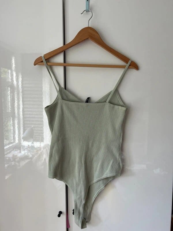 ASOS Sage Green Ribbed Bodysuit