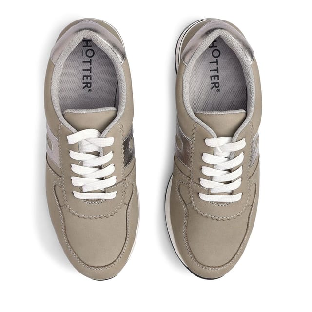 Hotter Hotter Women's Wide Fit 'Revival' Trainers in Mid Grey - 3