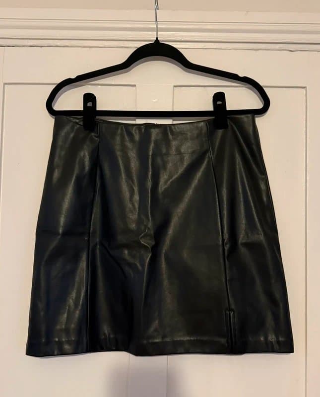 New Look Faux Leather Mini Skirt
