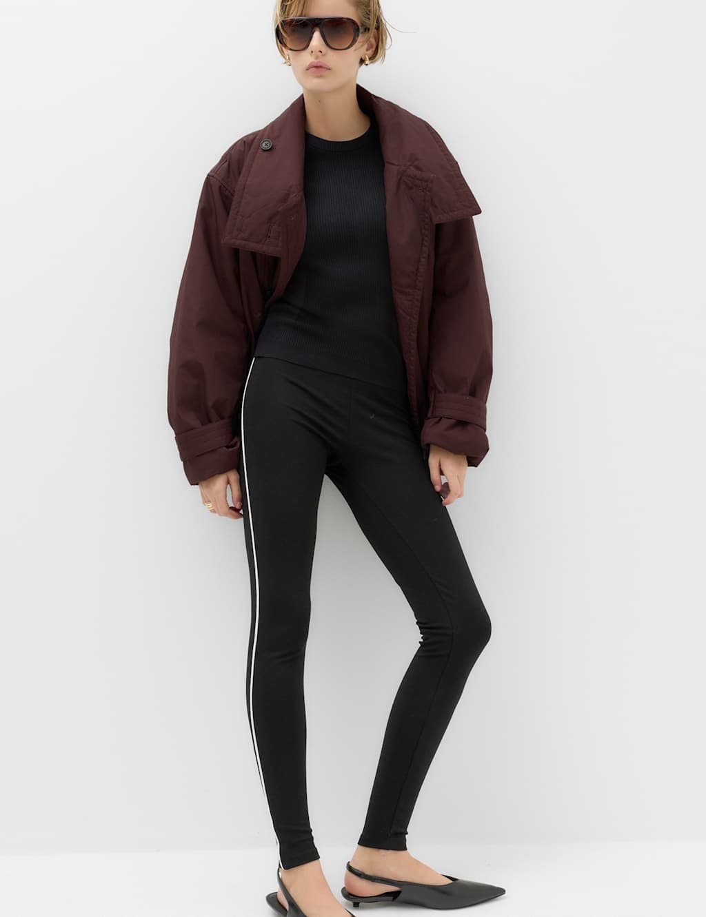 Marks & Spencer M&S Side Stripe Leggings Black