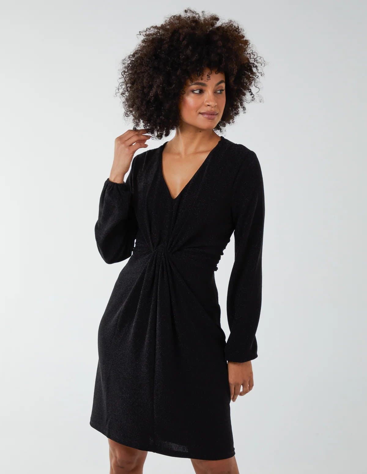 Blue Vanilla Metallic Tie Back Dress