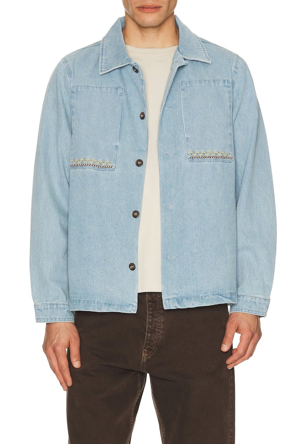 revolve Revolve Rhythm Long Sleeve Shirt in Stone Blue