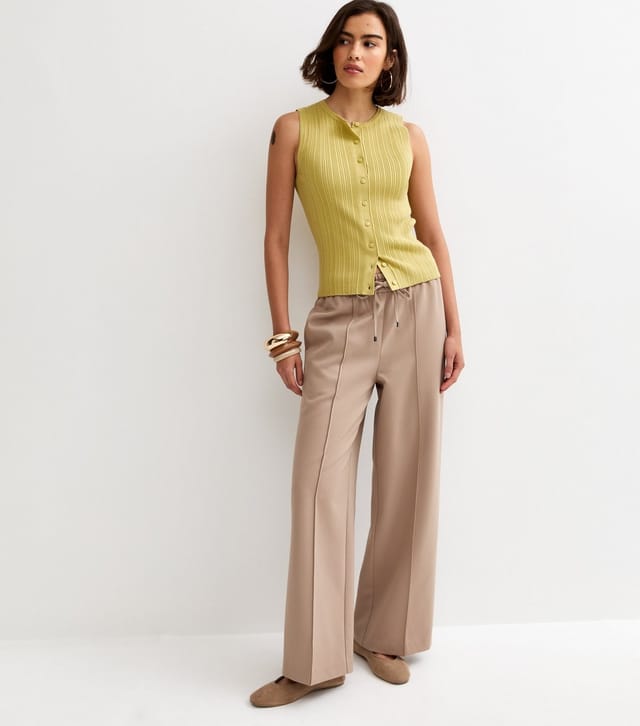 New Look Women's Green Lightweight Rib Button Vest Top New Look - 3