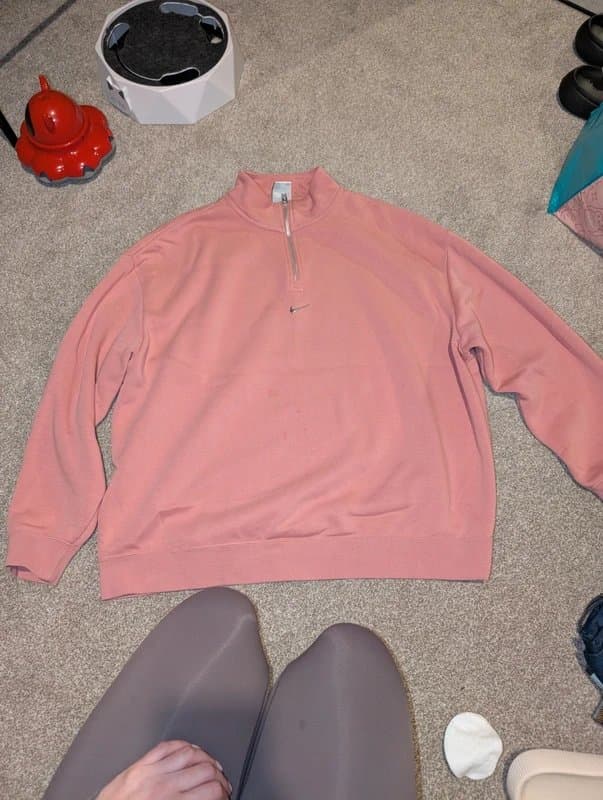 Nike Pink Nike 1/4 zip oversized jacket