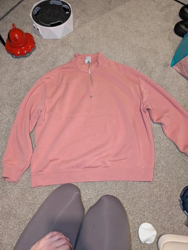 Nike Pink 1/4 Zip Oversized Jacket