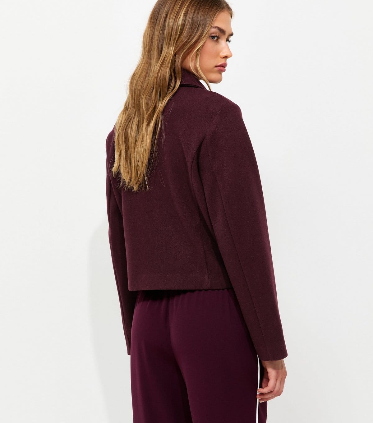 New Look Women's Dark Burgundy Button Front Collared Shacket New Look - 4