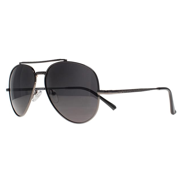 montana montana Men's Aviator Shiny Gunmetal Smoke Grey Polarized MP185 - 2