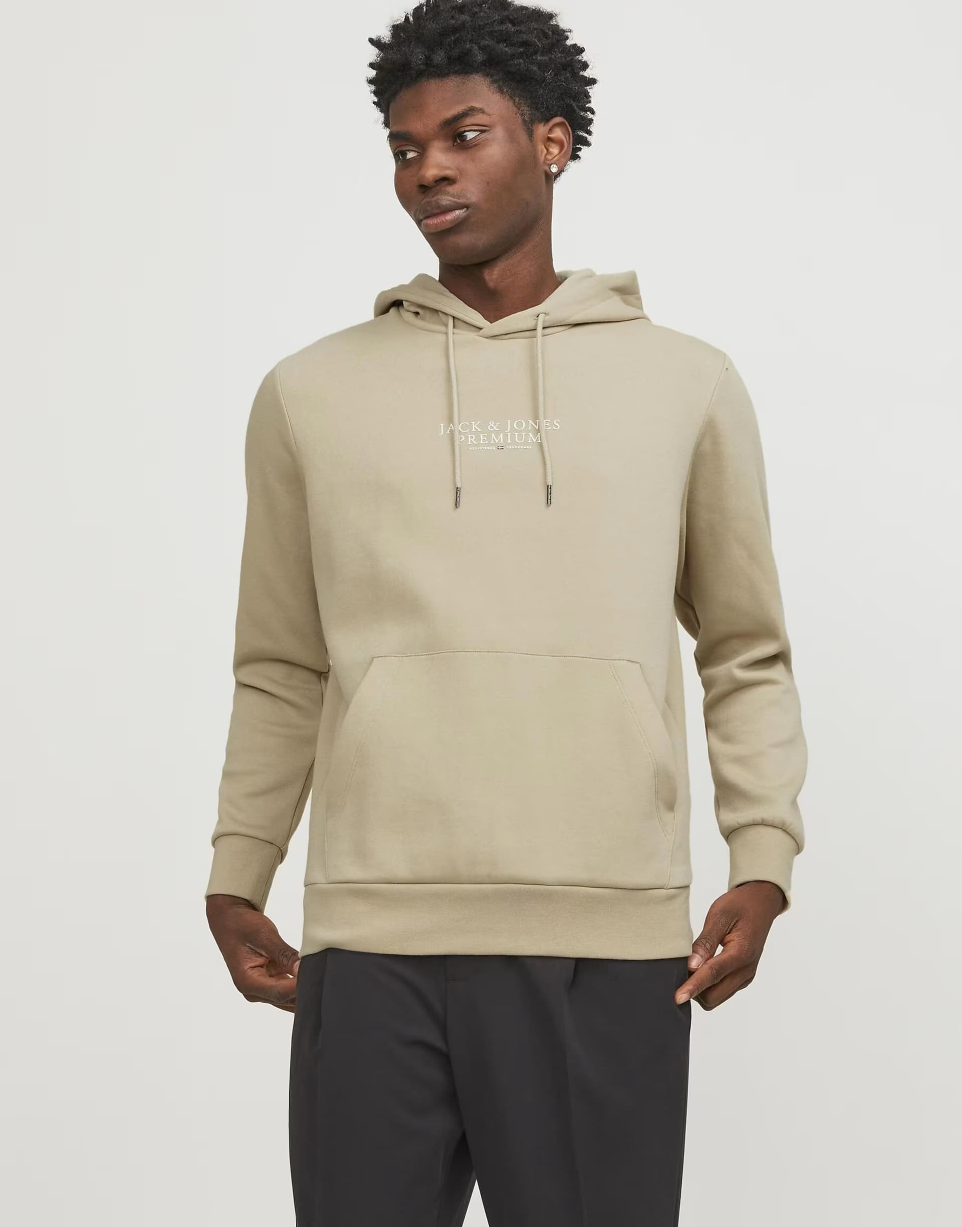 ASOS Jack & Jones Hoodie in beige