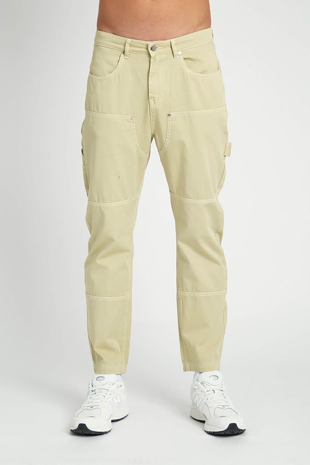 Native Youth Native Youth Men's Cotton Carpenter Trousers in Stone