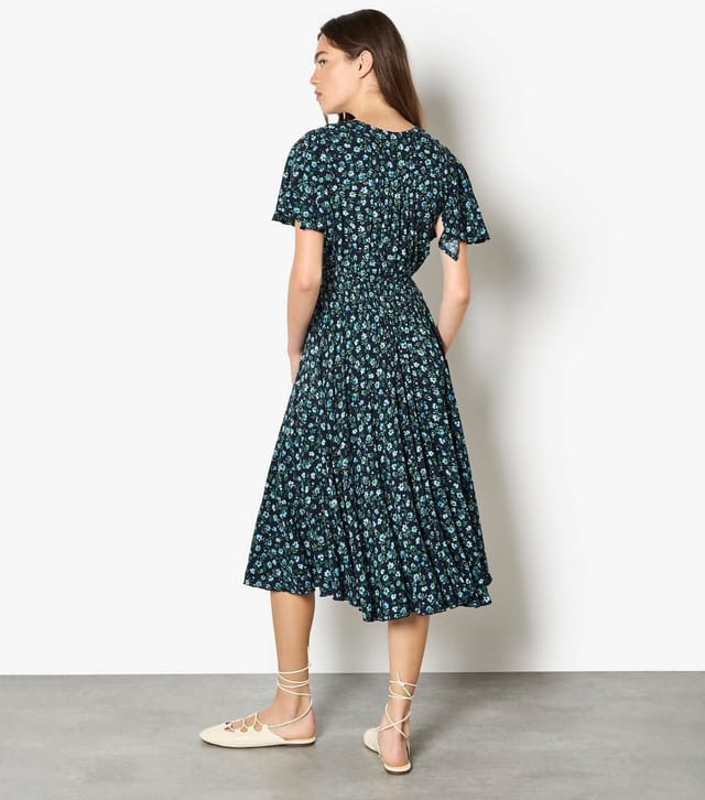 Apricot Women's Blue Wind Flower Button Dress Apricot New Look - 3