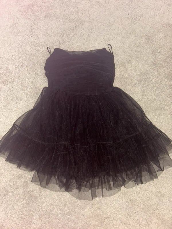 Bershka Bershka pleated tulle corset mini dress - Size 8