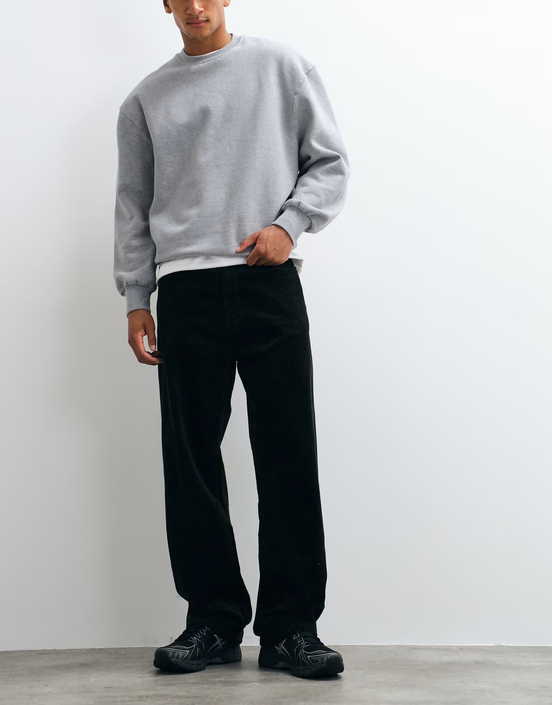 ASOS Carhartt WIP Landon loose-tapered fit corduroy trousers in dark green