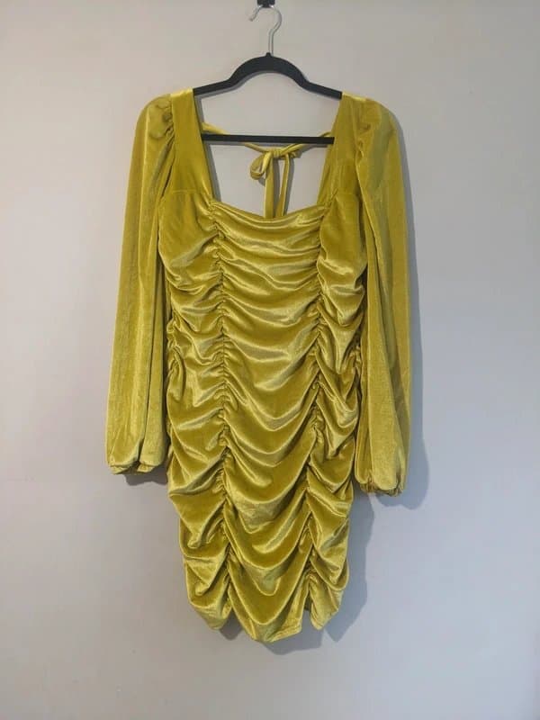 ASOS Velvet ruched collusion ASOS party dress