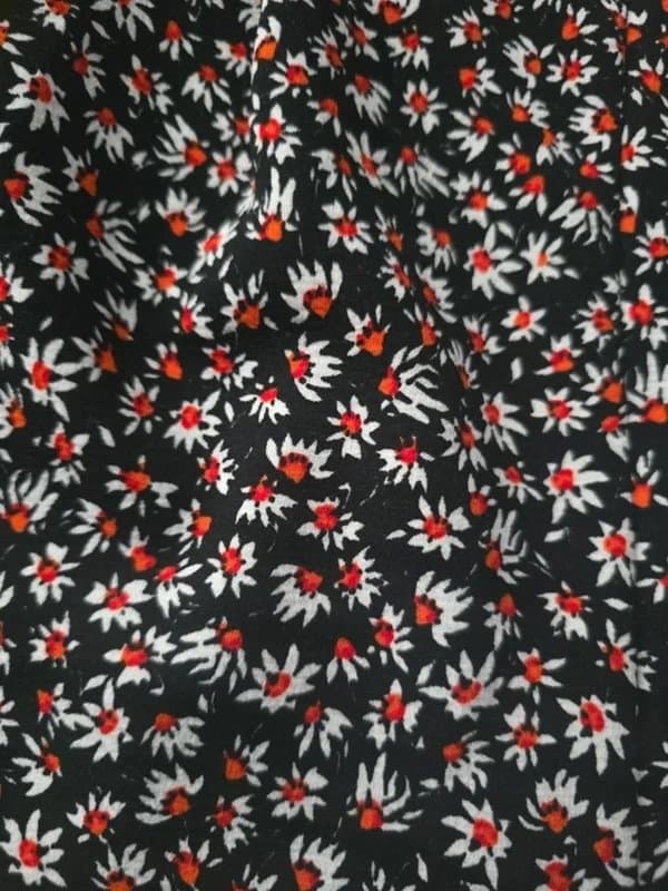 Bershka Bershka floral print playsuit romper, square neck, long sleeve, size M