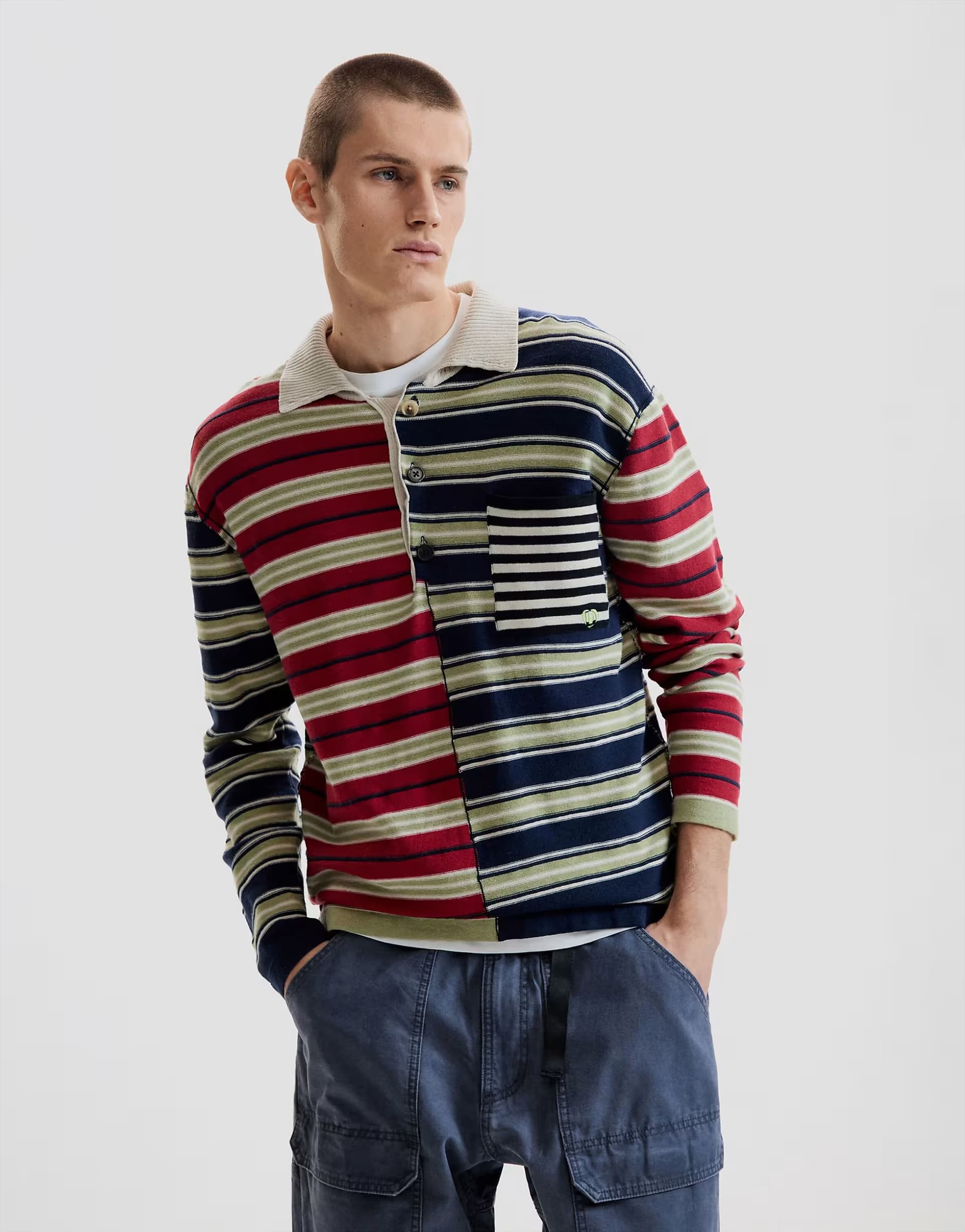 ASOS Desigual Striped sweater in blue