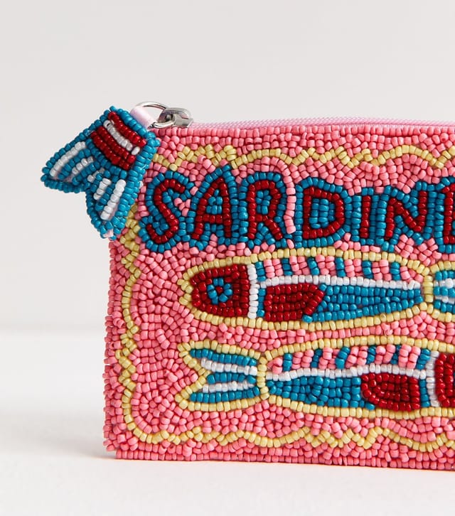 New Look Pink Sardines Beaded Purse New Look - 2